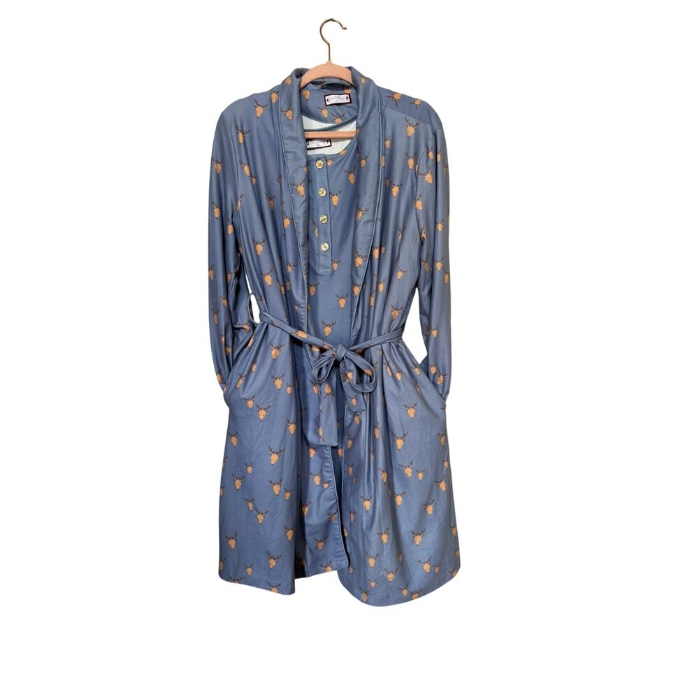 Women's Sweet Honey Reindeer Nightgown and Robe - XXL